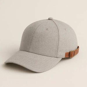 Minimalist Structured Baseball Cap with Leather Strap
