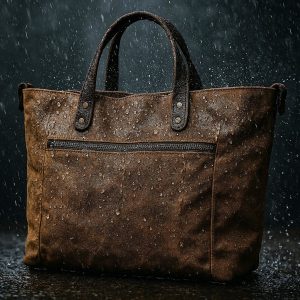 Water-Repellent Waxed Canvas Tote - Rugged & Weather-Ready