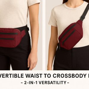 Convertible Waist to Crossbody Pack - 2-in-1 Versatility