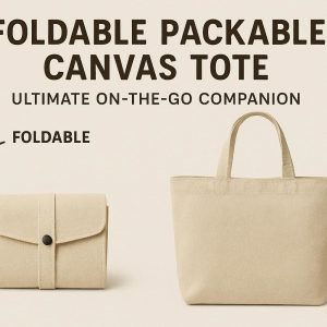 Foldable Packable Canvas Tote - Ultimate On-the-Go Companion